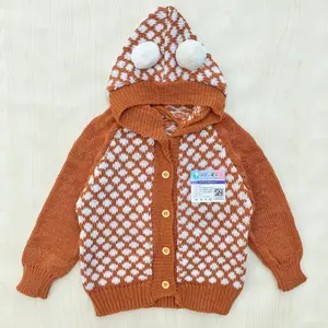 Jaket Rajut Bayi Jaket Bayi Baru Lahir Swater Rajut Bayi Jaket Rajut 0-6 Bulan AYAKAN BABY