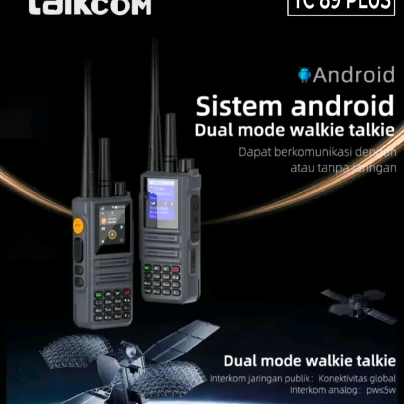 HT hybrid Talkcom TC89 Plus android + Analog walkie talkie 5