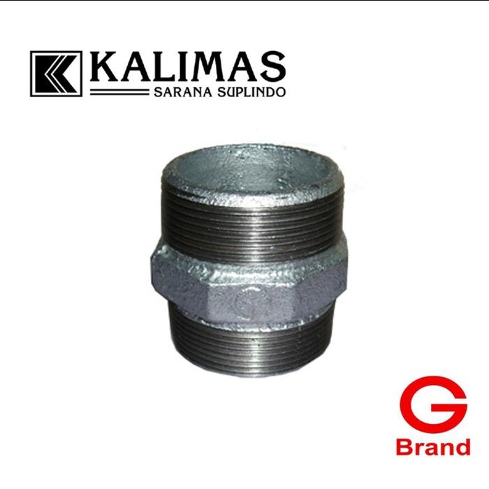 Gambar Double Nepple Galvanis Besi d. 4" Drat BSPT (G) - 4" dari kalimas.online Kota Administrasi Jakarta Pusat 4 Tokopedia