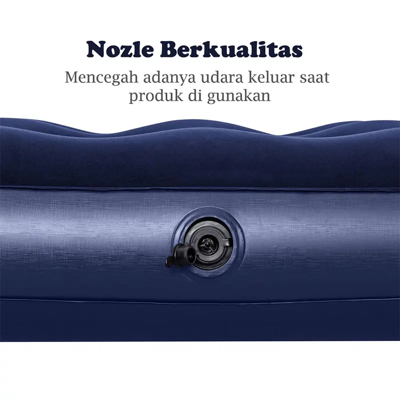 Kasur Angin Kasur Tidur Angin Single Kasur Angin Double Kasur Tiup Air Bed Portable Biru Kasur Tiup pompa 180x200 4