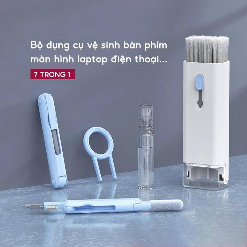7in1 - Bộ Dụng Cụ Vệ Sinh Laptop Máy Tính Đa Năng, Bộ Vệ Sinh Bàn Phím Màn Hình Tai Nghe Điện Thoại Nhỏ Gọn SMTech Làm Sạch