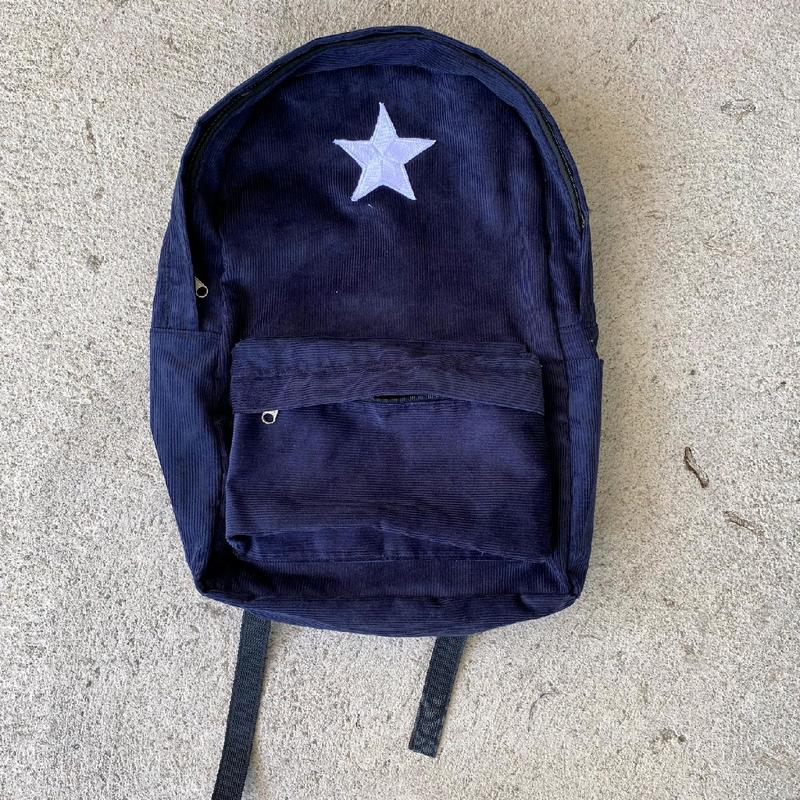Ransel Corduroy starboy unisex | Tas Sekolah Korduroi | Tas Backpack Corduroi Bintang | Tas Punggung Korduroy pria dan wanita | cod tas bintang corduroy 9