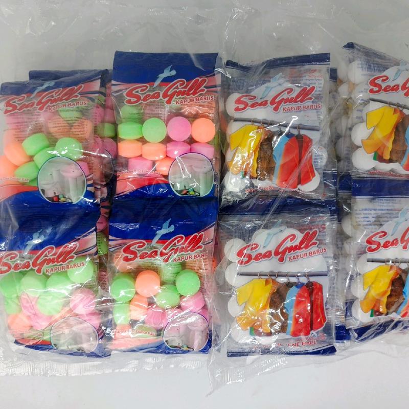 Kamper Seagull RENCENG PER PACK anti penghilang bau Naphthalene toilet ball kapur barus 24 PACK Putih 1