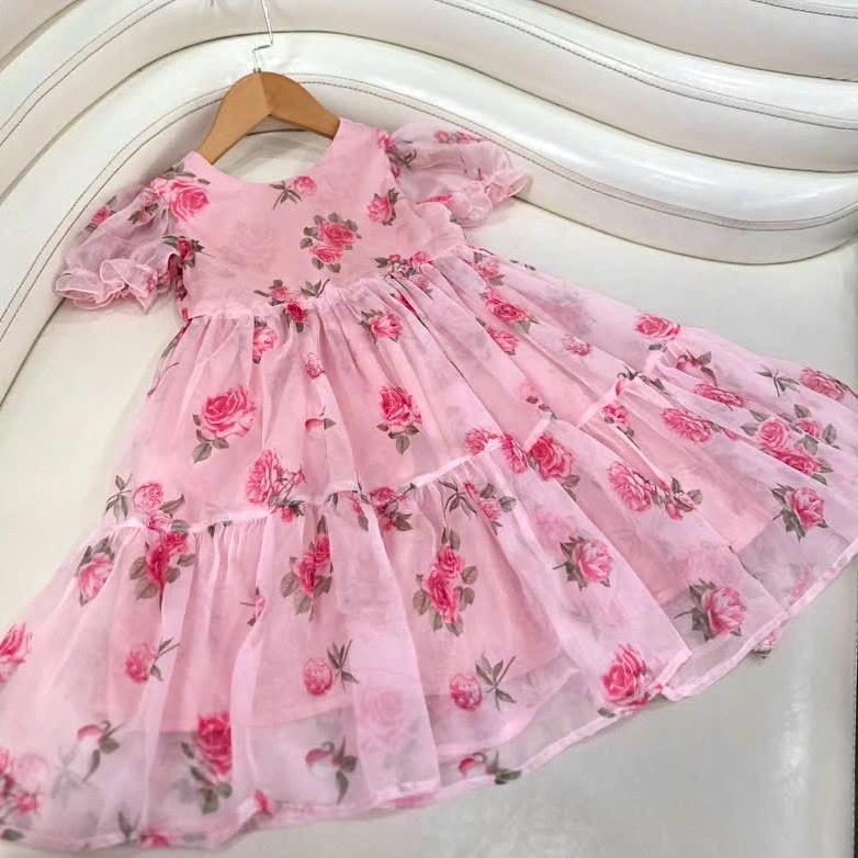 NanaPrincess Váy Hoa Hồng Nhí cho bé mùa hè