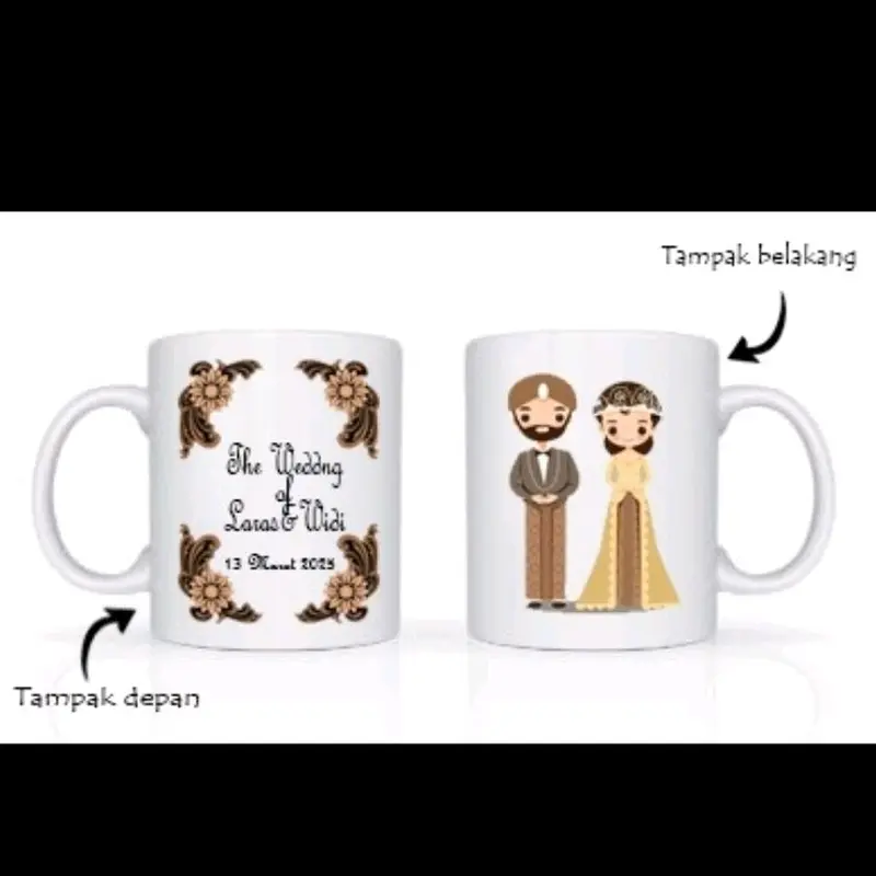 CETAK MUG SUVENIR PERNIKAHAN/KADO MUG PERNIKAHAN/ 1