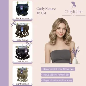 HAIRCLIP BIG LAYER CURLY NATURAL 30 CM/KOREAN BIG LAYER CURLY NATURE