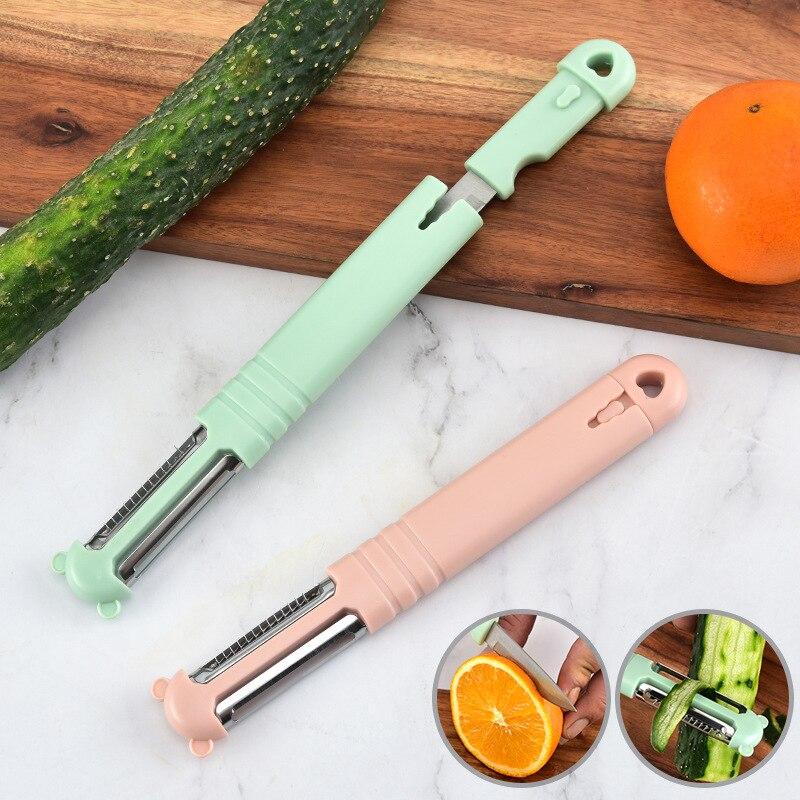 3 In 1 402 Stainless Steel Multi functional Peeler Home Skin-peeler Fruit Apple Potato Scraper Peeler Grater Kitchen 4