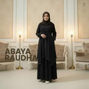 ABAYA RAUDHA - ABAYA PREMIUM  SABRINA MIX CERUTY - ABAYA IDUL ADHA 2026