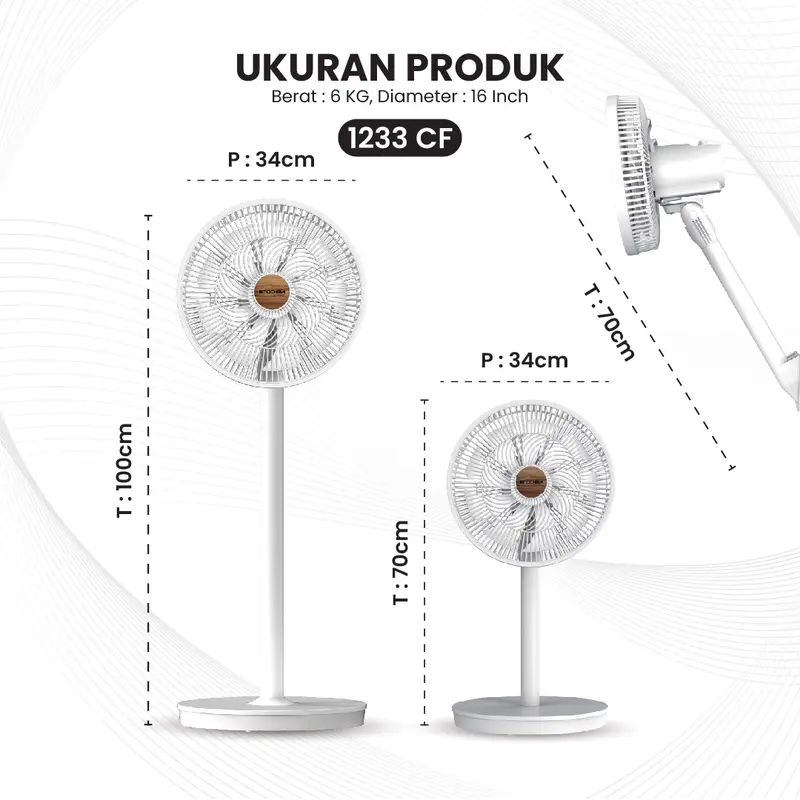 MITOCHIBA Kipas Angin 12 Inch 3in1 Aero Series Garansi Resmi - 1233CF 5