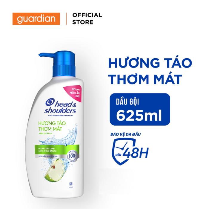Dầu Gội Làm Sạch Gàu Head & Shoulders Anti-Dandruff Apple Fresh Hương Táo Thơm Mát 625ml | Guardian Store