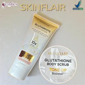 SKINFLAIR Paket Bundling [GLUTAWHITE MILKY LOTION 150ml & SKINFLAIR GLUTATHIONE BODY SCRUB 250gram] - Mencerahkan Tubuh Memutihkan