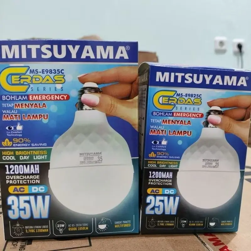 BOHLAM EMERGENCY LED 35WATT MITSUYAMA MS-E9835C CERDAS SERIES TETAP MENYALA WALAU MATI LAMPU 3