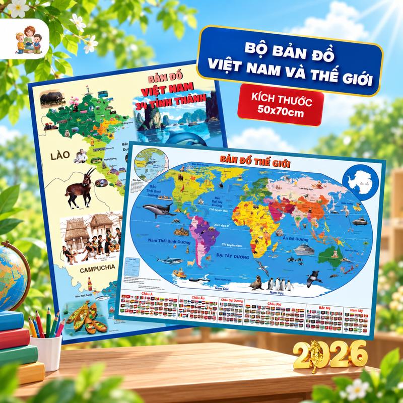 BẢN ĐỒ ĐỊA LÝ VIỆT NAM & BẢN ĐỒ THẾ GIỚI MỚI NHẤT 2025