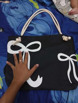 Product Review of Tote Bag Wanita Motif Terbaru Tas Tote wanita Tali Sumbu Totebag Kekinian/dani alpin bag/motif pita from i**a n**a D**n 0