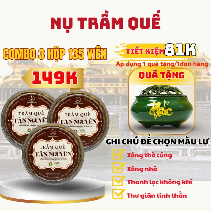 [SALE GIỮA THÁNG] NỤ TRẦM QUẾ TÂN NGUYÊN HỘP 45 VIÊN- NGUYÊN LIỆU THIÊN NHIÊN, AN TOÀN CHO SỨC KHỎE, GIÁ TIẾT KIỆM (chọn quà tặng yêu thích TRONG PHÂN LOẠI ẢNH)