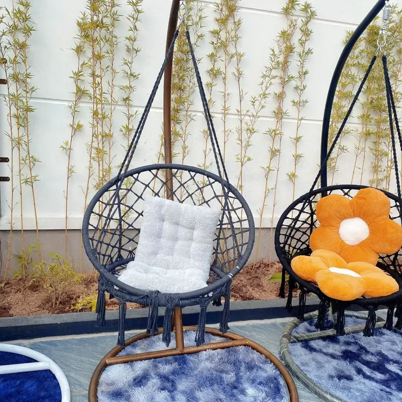 Võng xích đu đan sợi thủ công gấp gọn Macrame Decor siêu đẹp 6