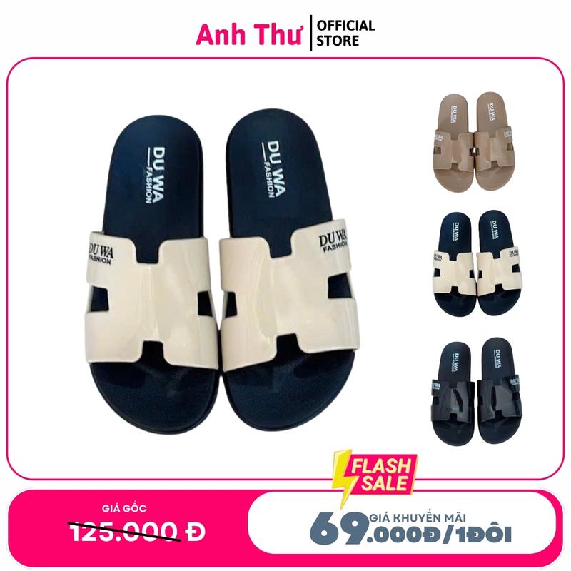 Duwa Dép nữ quai ngang chữ H chất Eva siêu nhẹ màu Đen Kem Nâu size 36-39 giá khuyến mãi 69.000Đ/đôi COMBO2 COMBO3 Flash Sale Giảm giá 69.000Đ/đôi