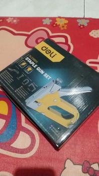 Product Review of Deli Staple Gun Sets 5 Pcs 3 In 1 / Stapler Staples Tembak EDL238105 stationery from B**R 0