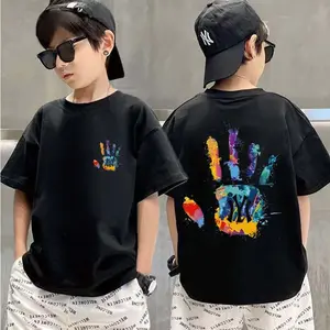 Kaos anak pria|2-10 Tahun|Cetakan yang lucu|korea style premium baju atasan|Anak pria 10 tahun import top|Motif huruf buah pisang yang simple dan fashionable|Kaos anak|Hitam cocobaby t shirt cotton Unisex Katun