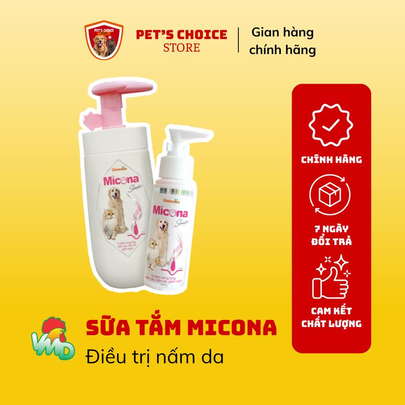  SỮA TẮM MICONA VEMEDIM - Điều Trị Nấm Da Viêm Da và Làm Sạch Dưỡng Lông Mượt cho Chó Mèo chính hãng Pet's Choice 