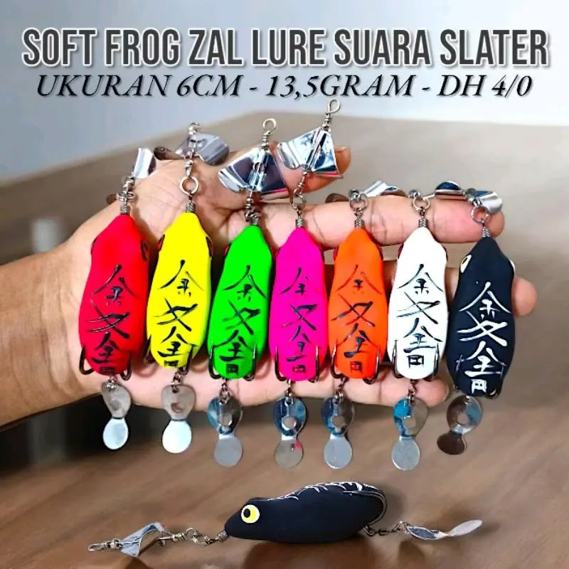 Soft Frog Za Lure Suara Sleter. Soft Frog Suara Berisik.Soft Frog Suara Jows Ukuran 6Cm 1