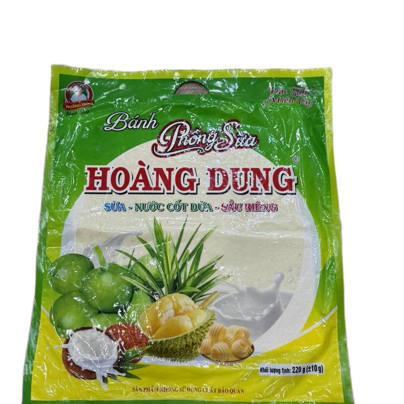 Bánh phồng sữa 1 Bịt 220 gam - Bánh phồng sữa Hoàng Dung - bánh  khui ra ăn liền