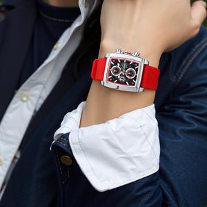 นาฬิกาสปอร์ตผู้ชาย CAINUOS ควอตซ์หกมือ ทันสมัย พร้อมวัสดุซิลิโคน