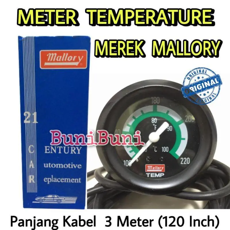 Ampere Temperatur / Ampere Panas / Meter Pengukur Suhu Air Untuk Mobil & Mesin Universal PROMO TERMURAH 8
