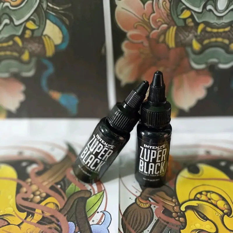 Tinta Tatto INTENZE ZUPER BLACK 30ML pewarna tato tubuh 0
