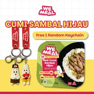 WEMEAL FREE GANCI Nasi Cumi Sambal Hijau | Self Heating Food | Makanan Siap Saji Tanpa Kompor & Tanpa Microwave I Makanan Instan