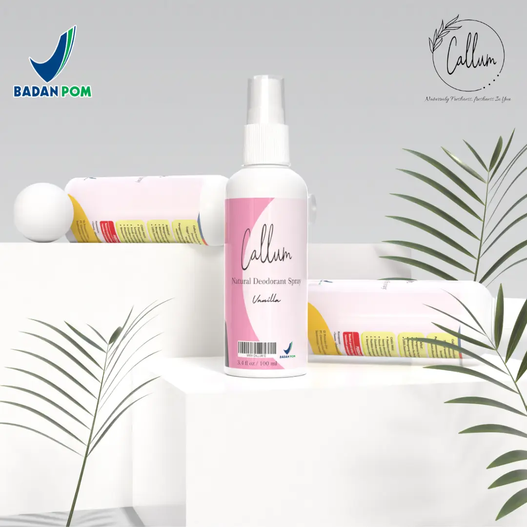 Callum - 1pcs Deodorant spray Vanilla tawas original Tanpa Aroma