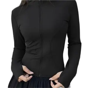 Jaket lengan panjang wanita Fit body anti UV Jaket Zumba Jaket olahraga Lari Spf 50 Sport dry