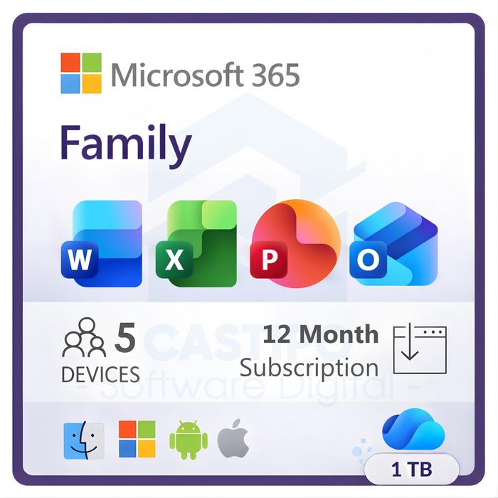 Mob Subscription Promo Office 365 Family Subscription (Invitation) - | 1 Years | Word ...