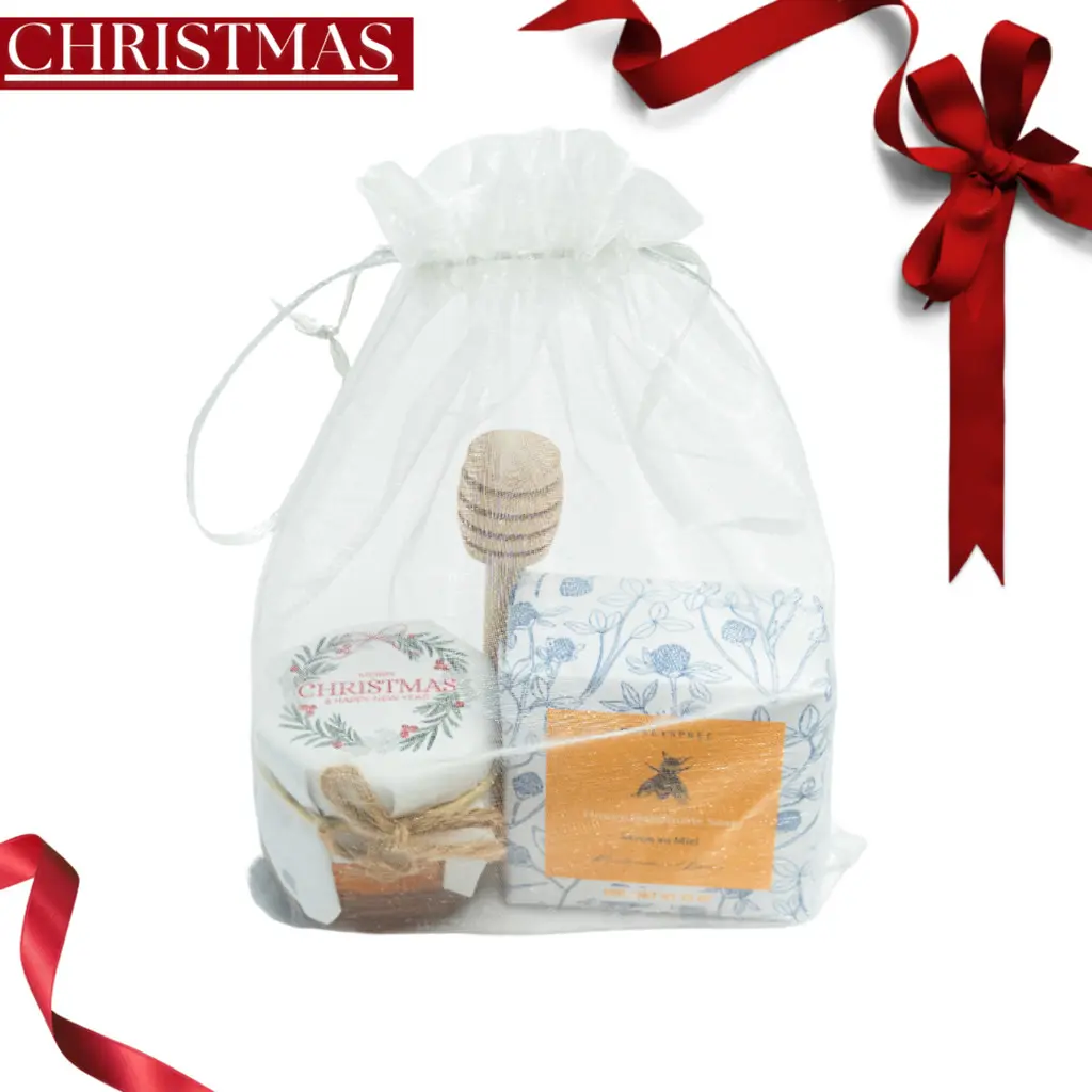 HoneySpree Mini Honey Jar Bag of Joy Gift Set | Unique Christmas Celebration Gift Idea