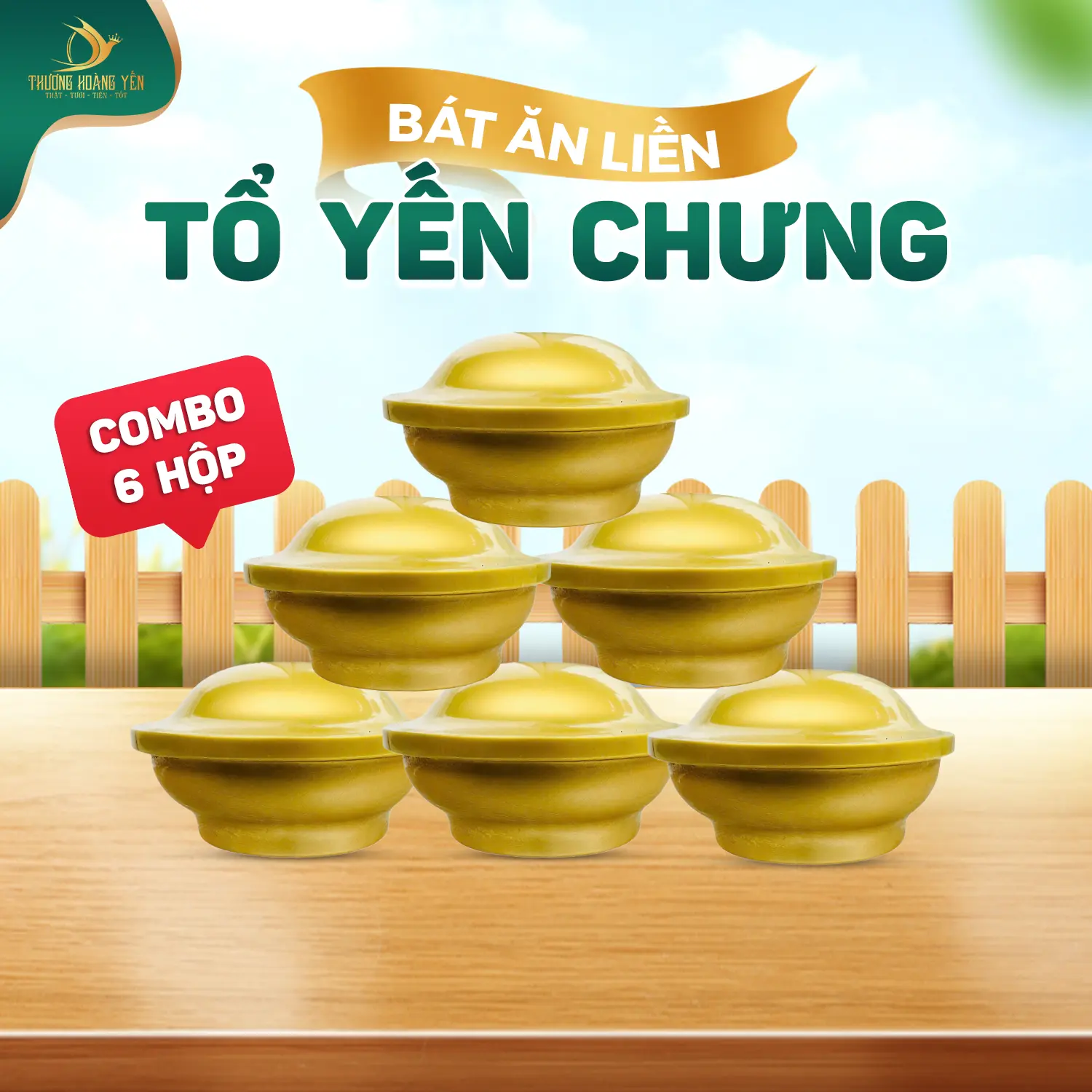 Thượng Hoàng Yến – Combo 6 Bát Ăn Liền Yến Tươi Chưng Thảo Mộc – Thơm Ngon, Dinh Dưỡng, Tiện Lợi Mỗi Ngày