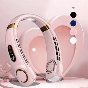 USB充電式ネックファン、ワイヤレスネック冷却ファン、アウトドアスポーツ、オフィス学習、フィットネスヨガ、スポーツ観戦用のポータブルネックファン