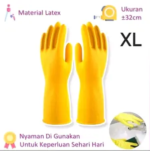 Sarung Tangan Karet Latex XL Sepasang - DapurKaryaMdn