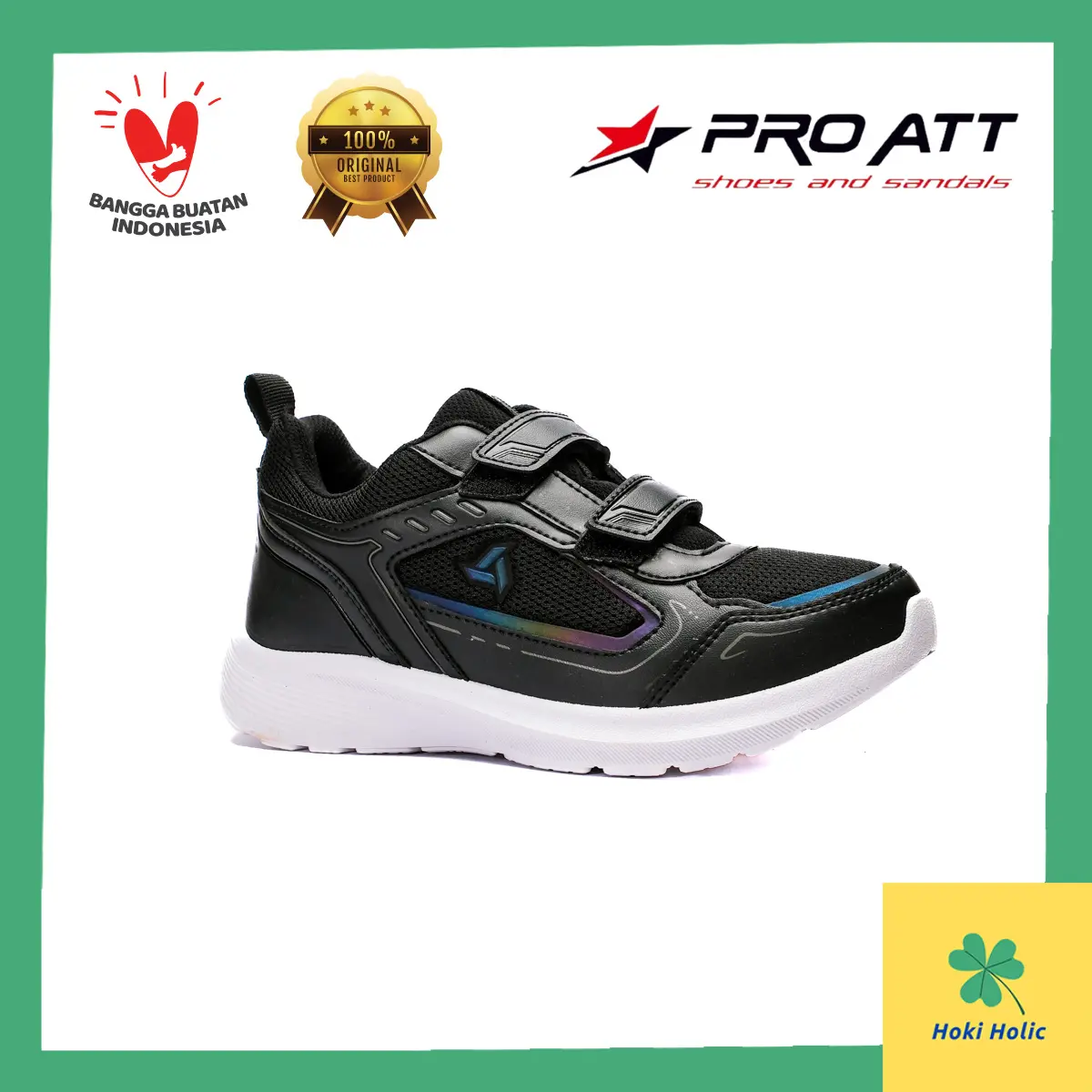 Sepatu Sekolah Anak Cowok Cewek SD SMP Hitam Putih Original Pro ATT