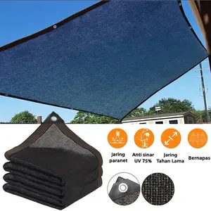 [75%] Jaring Paranet Hitam Pelindung Sinar Matahari -Auto - UV Include Clipnet Anti UV, Taman,Pantai atau Ruangan