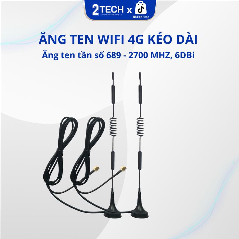 Ăng-ten 4G kéo dài 689 - 2700MHz 6DBI SMA Đầu Nối 3G 4G Cáp 3M RG174