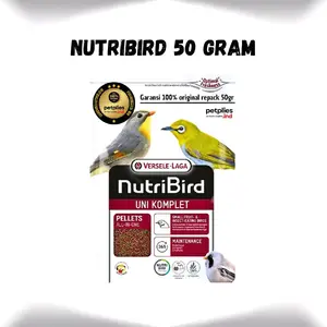 NutriBird Uni Komplet 50 Gram Verselaga Kemasan Repack 50 Gram Voer Burung dengan Vitamin Komplit & Element Alami Berkhasiat