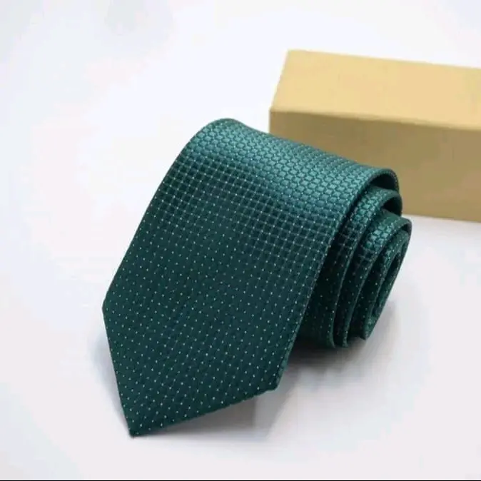 Dasi lux motif bintik lebar 3 inchi hijau botol