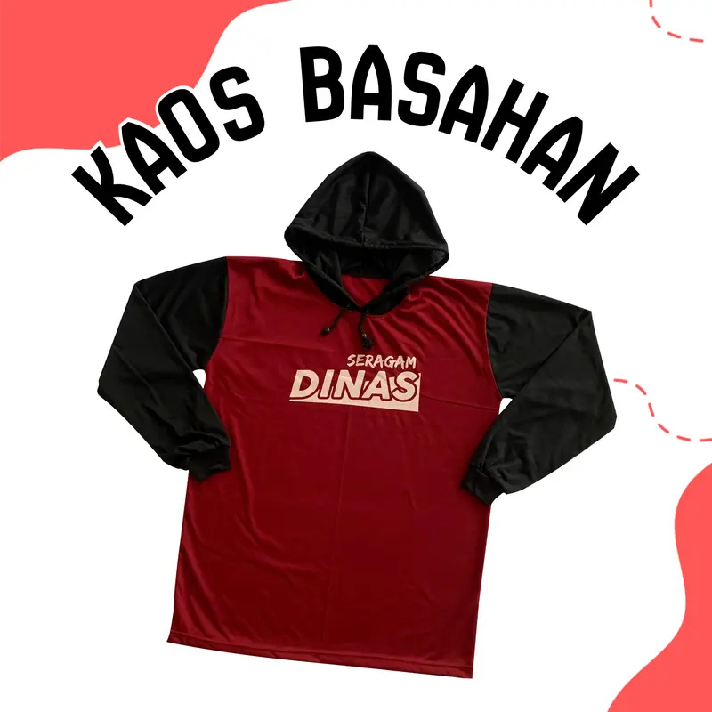 BISA COD Kaos Baju Petani Seragam Dinas Basahan Kerja Petani Lengan Panjang Berkudung / Kupluk / Topi 0