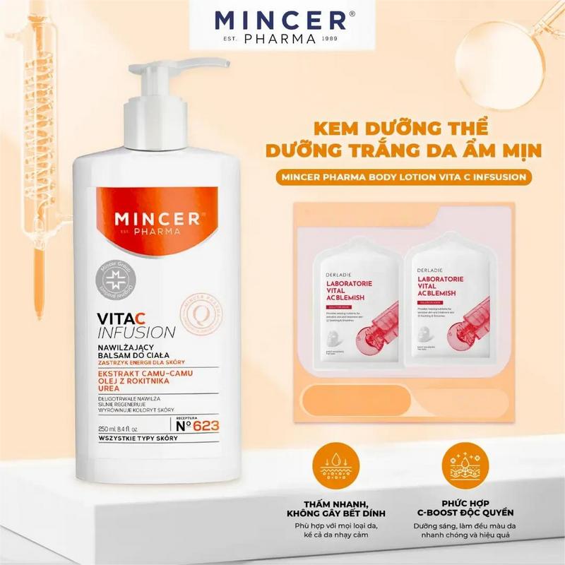 Kem Dưỡng Thể Trắng Da, Nhả Nắng - Phục Hồi Da Cháy Nắng MINCER EST. PHARMA…
