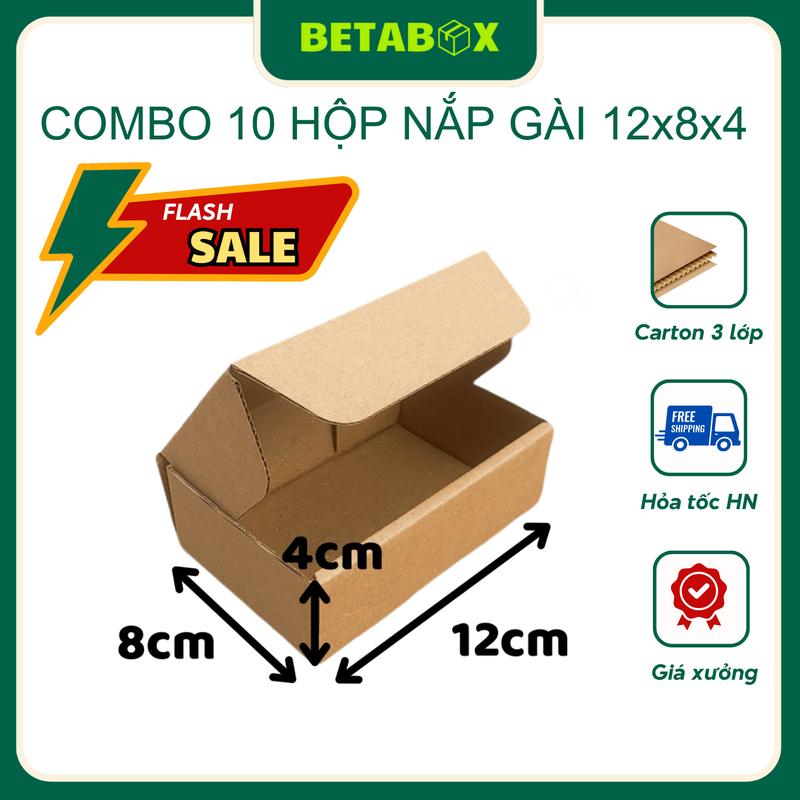 12x8x4 - COMBO 10 Hộp NẮP GÀI Đóng Hàng Giá Tốt - BETABOX