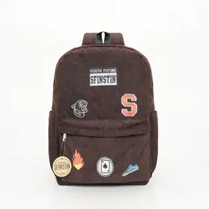 (SFINSTIN) Tas ransel Bordir Unisex Corduroy Youth Future- - Ransel Laptop Pria wanita unisex - Ransel pria - backpack