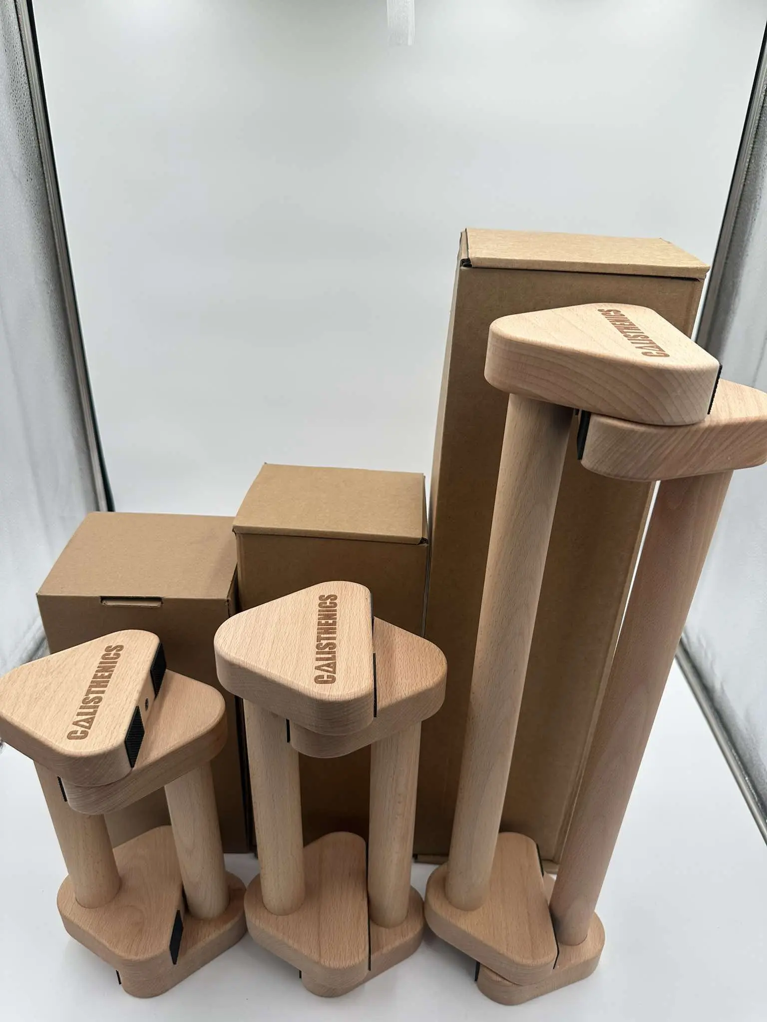 Wooden Parallettes for Calisthenics ( PAIR ) New Designs
