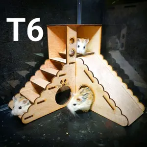 T6 Rumah hamster tangga perosotan, mainan perosotan hamster, mainan tangga hamster, kandang hamster