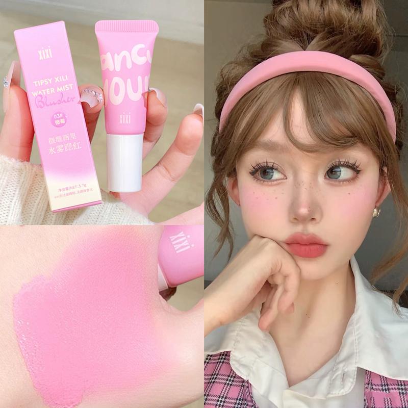 Phấn Đánh Dạng Lỏng xixi Phấn Má Hồng Dạng Kem Bùn Dưỡng Ẩm Lớp Hoàn Thiện Lì Mượt Mà Tự Nhiên Không Thấm Nước Lâu Trôi Phấn Má Hồng Màu Hồng Và Tím Trang Điểm Mặt Bùn KHÔNG. D662