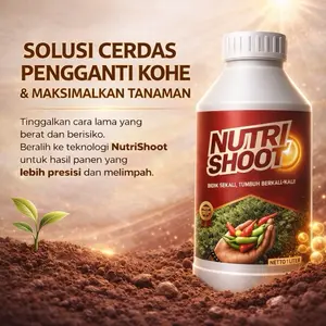 NutriShoot 1 Liter - ORGANIK CAIR PREMIUM LINTAS FASE TANAMAN dengan Karbon Organik Tinggi & Bakteri Baik untuk Performa Tanpa Kompromi - Bunga, Pupuk Tanah
